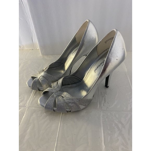 Escarpins à Paillettes Noirs Et Argentés Lulu Townsend - Taille US 9 - Talon Aiguille - Neuf Sans Boîte